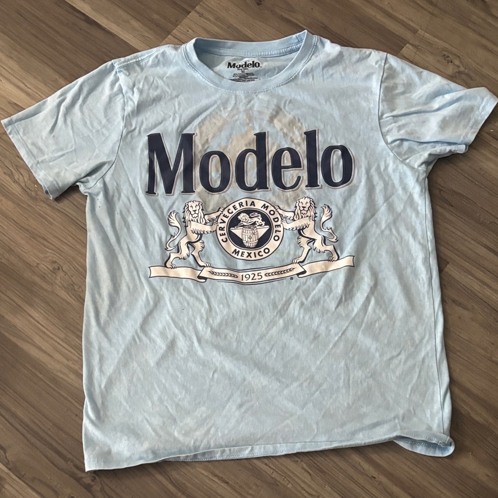 ModelCo Sky Blue Graphic Tee